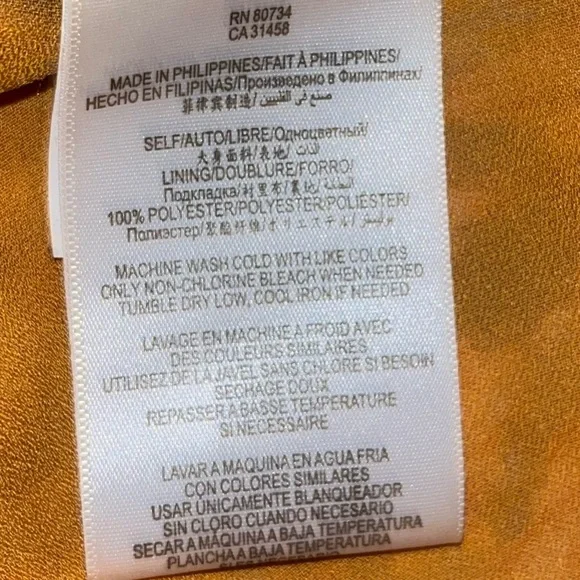 BCBGeneration Women's Orange Multi Color One Shoulder Dress XS w/ Pockets - Picture 9 of 10